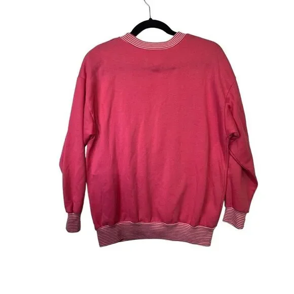 90s Spell out vintage sweater size M bubblegum pink - Picture 5 of 16